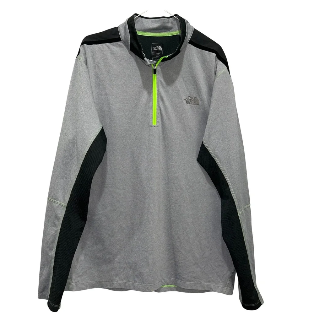 The North Face Mens L G FlashDry XD Quarter Zip Pullover Athletic‎ Gray